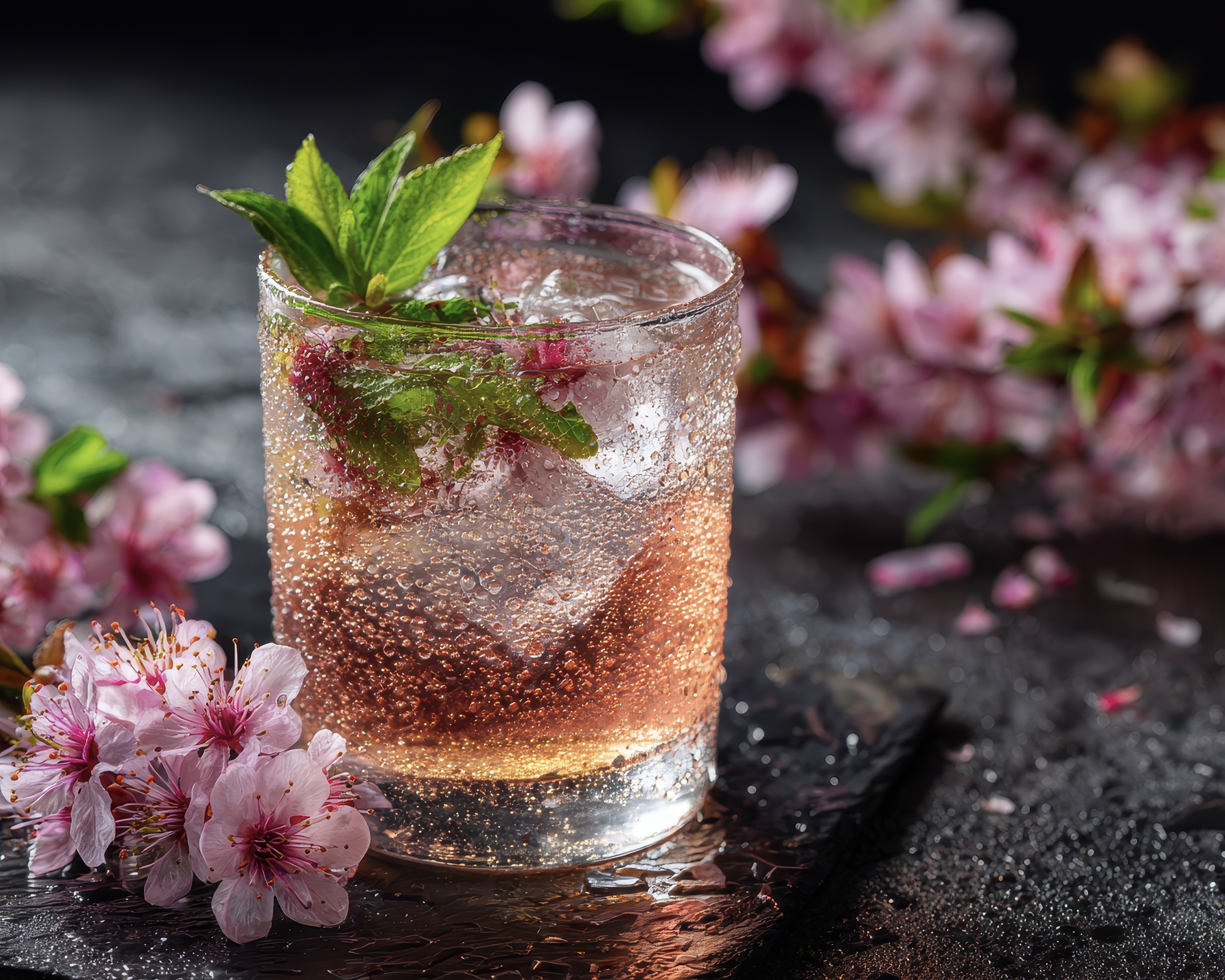 Cherry blossom cocktail